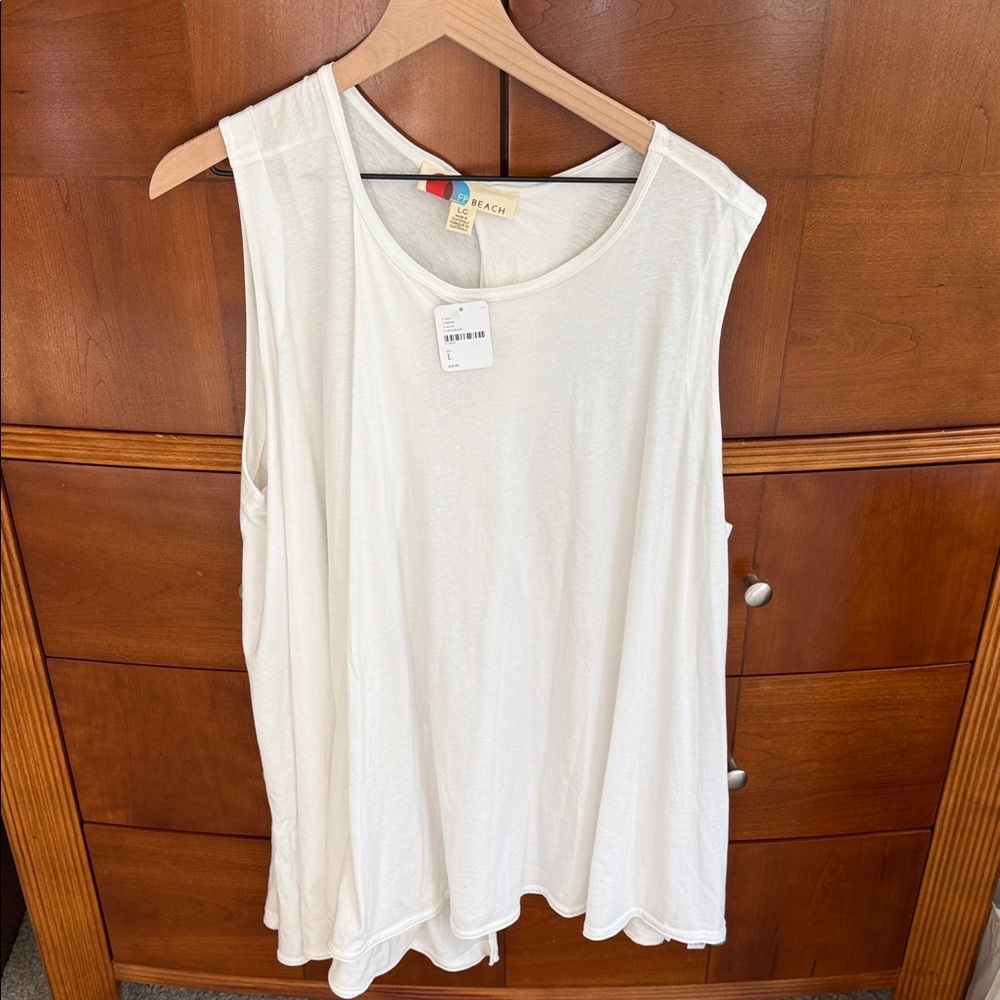 NWT free people White Sleeveless Women's Top large